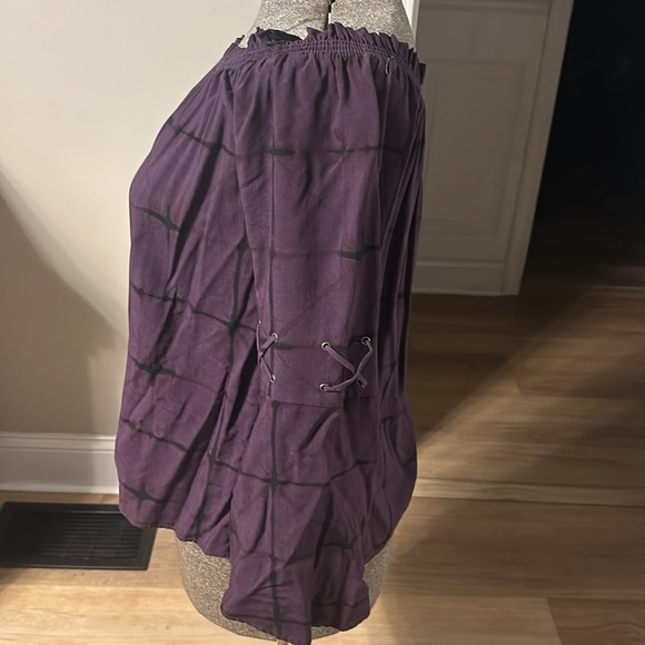 Rock & Republic women’s purple lace up off the shoulder top size medium - Picture 4 of 10